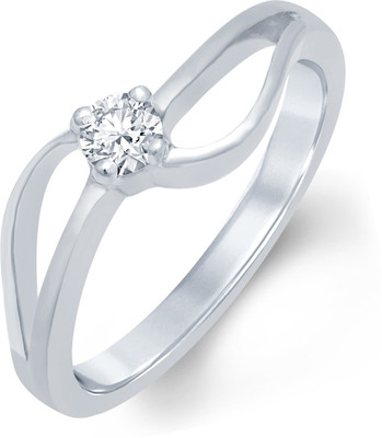 

Tarama Sterling Silver Swarovski Zirconia Silver Plated Ring, White