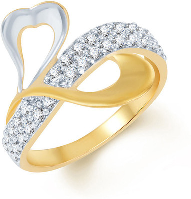 

Sukkhi Fine Alloy Cubic Zirconia Gold-plated, Rhodium Plated Ring, Gold;white