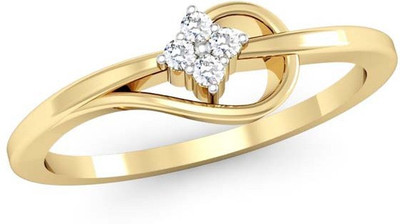 

Kataria Jewellers The Jacquelynne American Diamond 92.5 BIS Hallmarked Silver Ring, Yellow