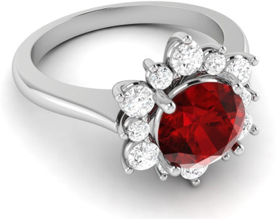 

Parshva Diam Silver Cubic Zirconia Gold-plated Plated Ring, White