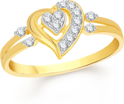 

VK Jewels Heart in Heart Alloy Cubic Zirconia Gold-plated Plated Ring