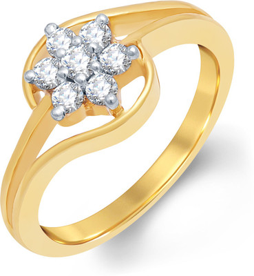 

Tarama Sterling Silver Swarovski Zirconia Gold-plated Plated Ring, Yellow
