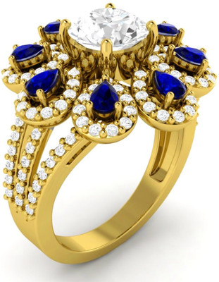 

Parshva Diam Silver Cubic Zirconia Gold-plated Plated Ring, Yellow