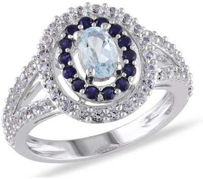 

Kiara Jewellery Sterling Silver Swarovski Zirconia Rhodium Plated Ring, White