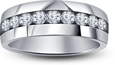 

Vorra Fashion Half Eternity Sterling Silver Cubic Zirconia Platinum Plated Ring