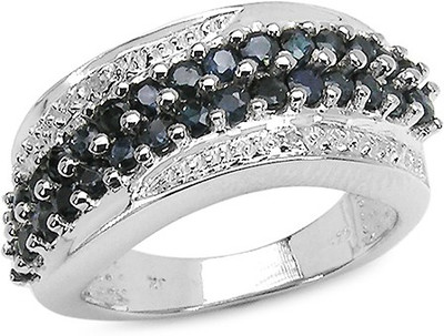 

Johareez Sterling Silver Sapphire Sterling Silver Plated Ring, Blue