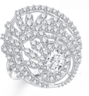 

Meenaz Alloy Cubic Zirconia Ring, White