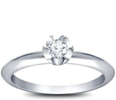 

Vorra Fashion Simply Solitaire Sterling Silver Cubic Zirconia Platinum Plated Ring