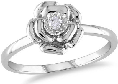 

Kiara Jewellery Tejal Sterling Silver Swarovski Zirconia Gold-plated Plated Ring