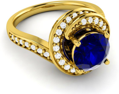 

Parshva Diam Silver Cubic Zirconia Gold-plated Plated Ring, Yellow