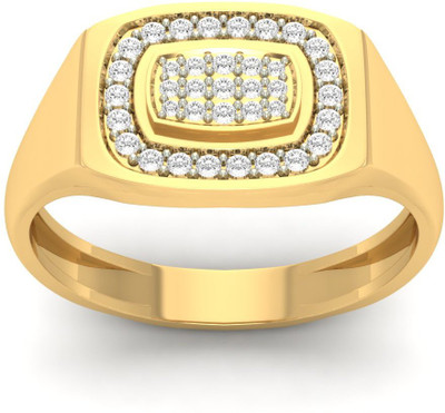 

Jewels5 Zach 14kt Diamond Yellow Gold ring(Rhodium Plated)