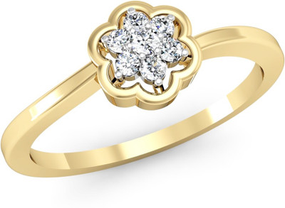 Vachya Glory 18kt Diamond Yellow Gold ring(Yellow Gold Plated)