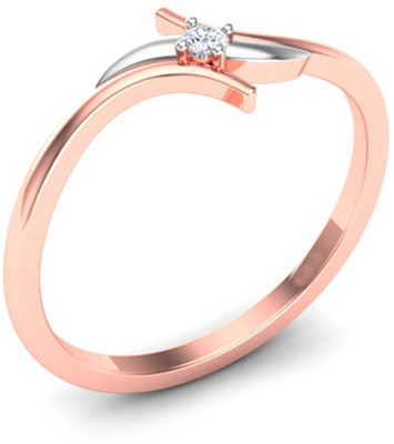

Kataria Jewellers Single Solitiare American Diamond 92.5 BIS Hallmarked Silver Ring, Pink