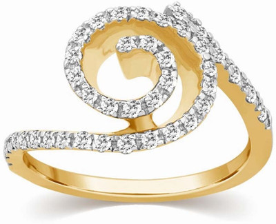 50% OFF on Kiara Jewellery Sterling Silver Swarovski Crystal Gold-plated Plated Ring