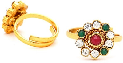 

Sukkhi Australian Diamond Stone Studded Zinc Gold-plated Plated Toe Ring