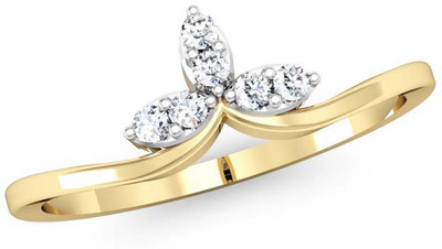 

Kataria Jewellers The Hedvige BIS Hallmarked Gold 14kt Diamond Yellow Gold ring(Yellow Gold Plated)