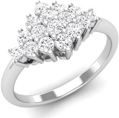 

ICR Jewels Sterling Silver Cubic Zirconia Sterling Silver Plated Ring, White
