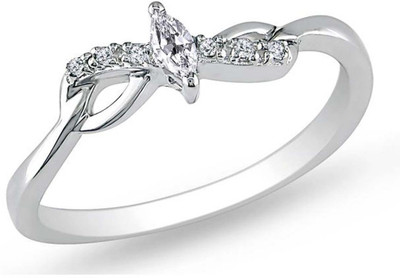 

Kiara Jewellery Sterling Silver Swarovski Zirconia Rhodium Plated Ring, White