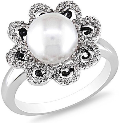 

Kiara Jewellery Pooja Sterling Silver Swarovski Zirconia Gold-plated Plated Ring