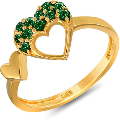 36% OFF on mahi Green Sweetheart Alloy, Brass Swarovski Crystal Gold Plated Ring 36% OFF on mahi Green Sweetheart Alloy, Brass Swarovski Crystal Gold Plated Ring