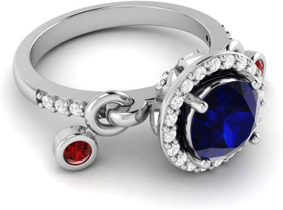 

Parshva Diam Silver Cubic Zirconia Gold-plated Plated Ring, White