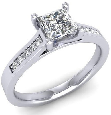 ICR Jewels Silver Cubic Zirconia Sterling Silver Plated Ring, White