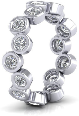 

ICR Jewels Sterling Silver Cubic Zirconia Sterling Silver Plated Ring, White