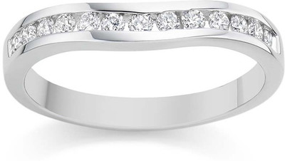 

Kiara Jewellery Sterling Silver Swarovski Crystal Sterling Silver Plated Ring, White