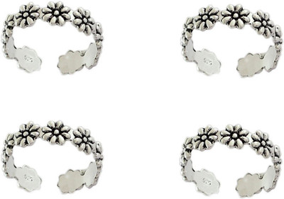 

You Bella Sterling Silver Sterling Silver Plated Toe Ring Set