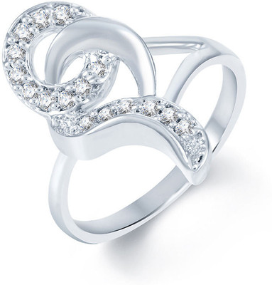 

Sukkhi Glittery Alloy Cubic Zirconia Rhodium Plated Ring, White