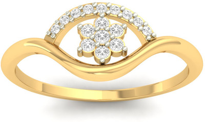 

Jewels5 18kt Diamond Yellow Gold ring(Rhodium Plated)