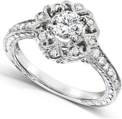 

Kiara Jewellery Sterling Silver Swarovski Zirconia Rhodium Plated Ring, White