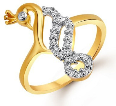 

Meenaz Alloy Cubic Zirconia Ring, Gold
