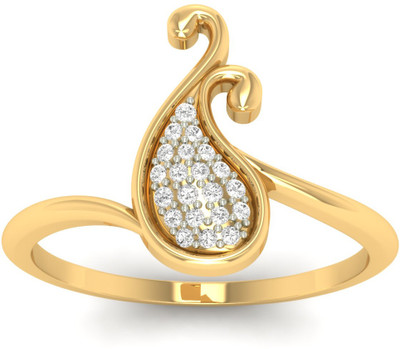 

Jewels5 18kt Diamond Yellow Gold ring(Rhodium Plated)