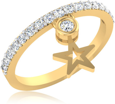 46% OFF on IskiUski Comely Charm Sterling Silver Diamond Gold Plated Ring 46% OFF on IskiUski Comely Charm Sterling Silver Diamond Gold Plated Ring