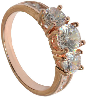 

Girlz! Alloy, Metal, Crystal Ring, Gold;white