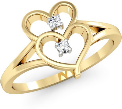 

Vachya Glory 14kt Diamond Yellow Gold ring(Yellow Gold Plated)
