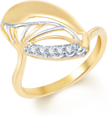

Sukkhi Stylish Alloy Cubic Zirconia Gold-plated, Rhodium Plated Ring, Gold;white
