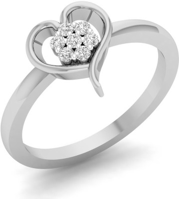 Chandrika Pearls Silver Diamond Platinum Plated Ring