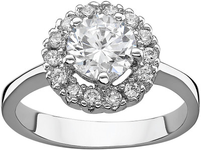 

Kiara Jewellery Silver Cubic Zirconia Rhodium Plated Ring