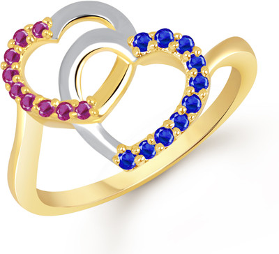 

VK Jewels You & Me Heart Alloy Cubic Zirconia Gold-plated Plated Ring