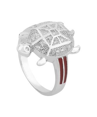 

Jewel99 Tortoise Sterling Silver Swarovski Zirconia Platinum Plated Ring