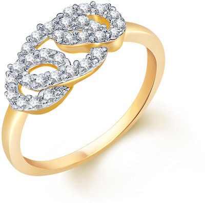 

Sukkhi Traditional Alloy Cubic Zirconia Gold-plated, Rhodium Plated Ring, Gold;white