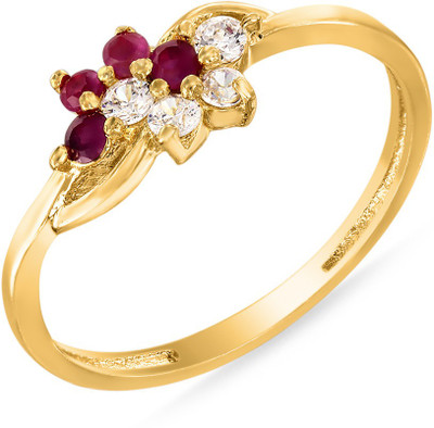 15% OFF on mahi Luxe Alloy Zircon Gold Plated Ring