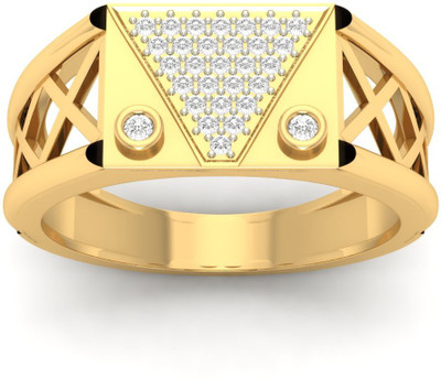 

Jewels5 Caleb 14kt Diamond Yellow Gold ring(Rhodium Plated)