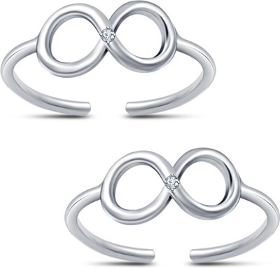 

Vorra Fashion Infinity Sterling Silver Cubic Zirconia Platinum Plated Toe Ring