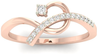 

Jewels5 Mezereon 18kt Diamond Rose Gold ring(Rhodium Plated)