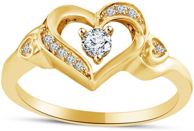 

Anopchand Tilokchand Jewellers Silver Cubic Zirconia Gold-plated Plated Ring