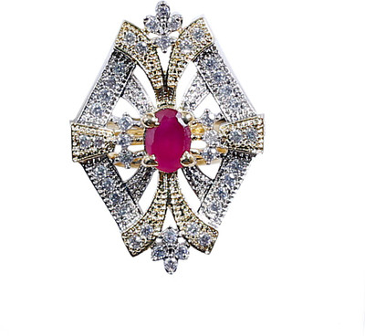 

Asset Jewels Cocktail Alloy Rhodium Plated Ring, Gold;silver