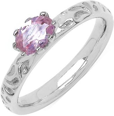 Johareez Sterling Silver Cubic Zirconia Sterling Silver Plated Ring